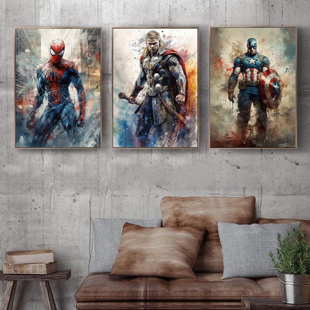 1pc frameless Marvel Movie Ave - đánh giá và giá Home Decor Disney