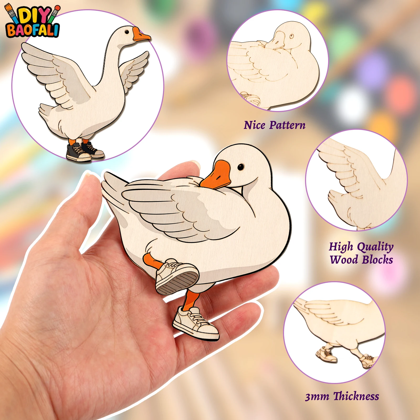 20pcs Unfinished Wooden Craft  - đánh giá và giá Home Decor In