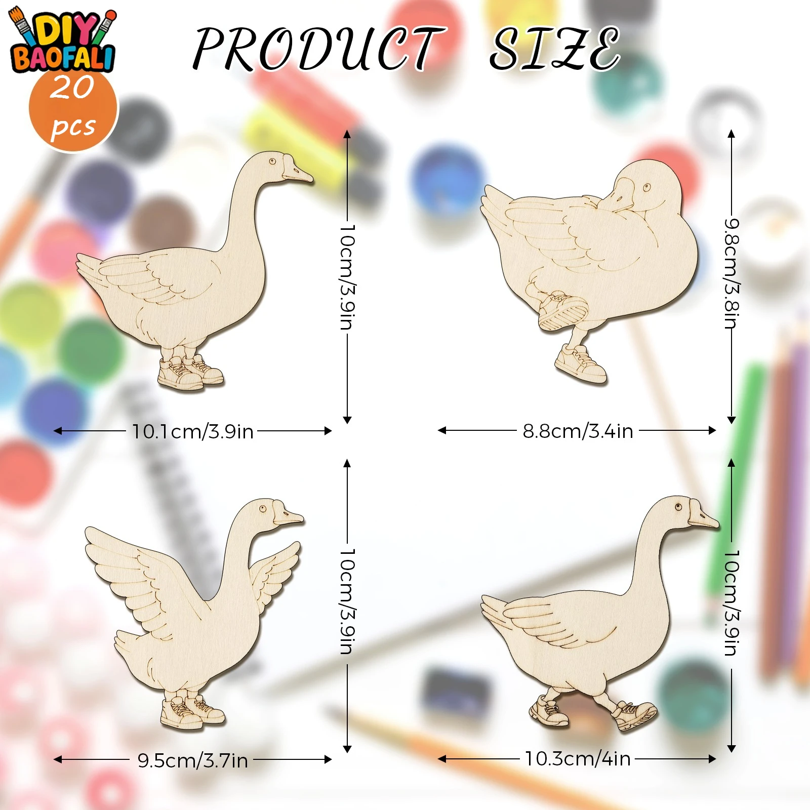 20pcs Unfinished Wooden Craft  - đánh giá và giá Home Decor In