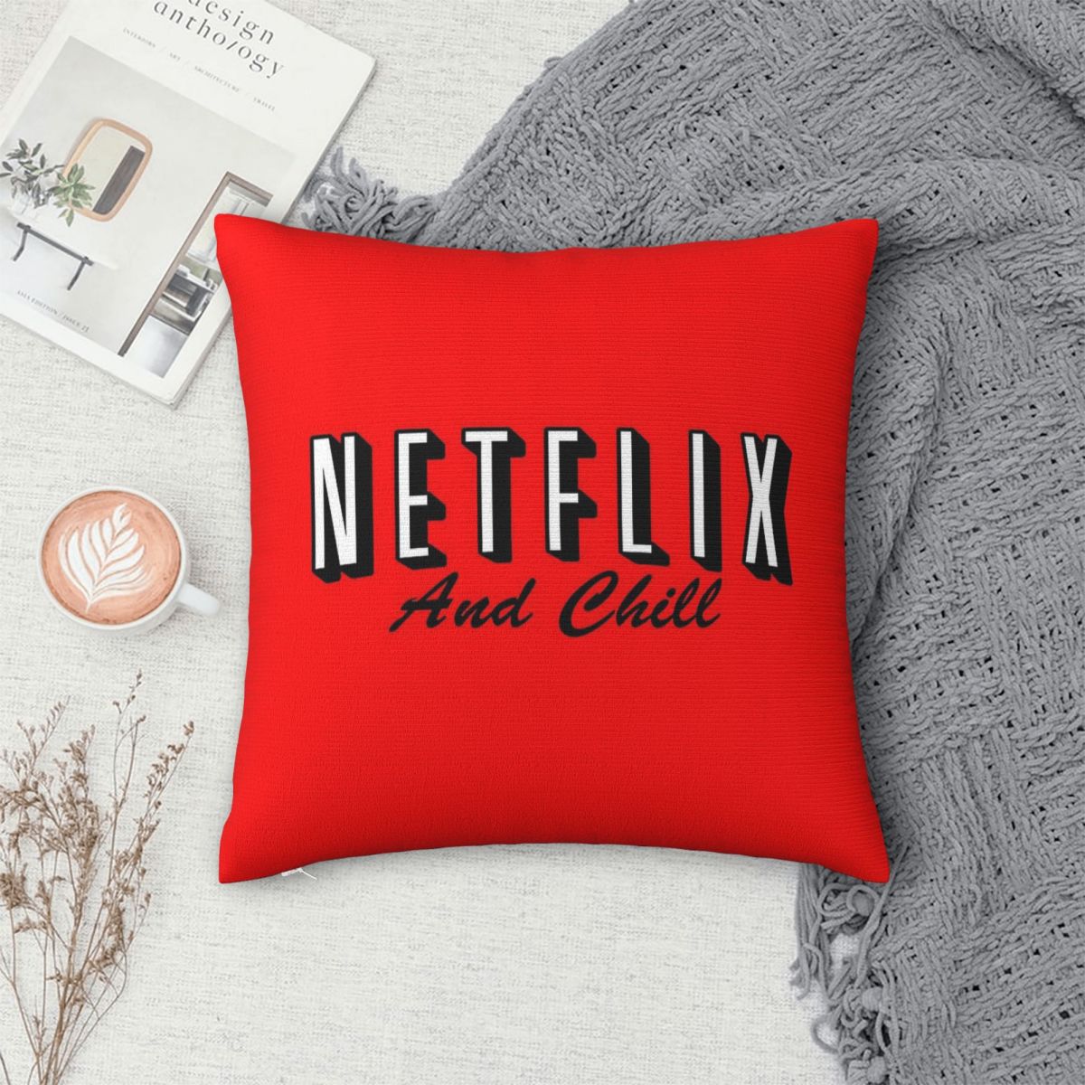 Netflix And Chill Red Square P - đánh giá và giá Home Decor Netflix
