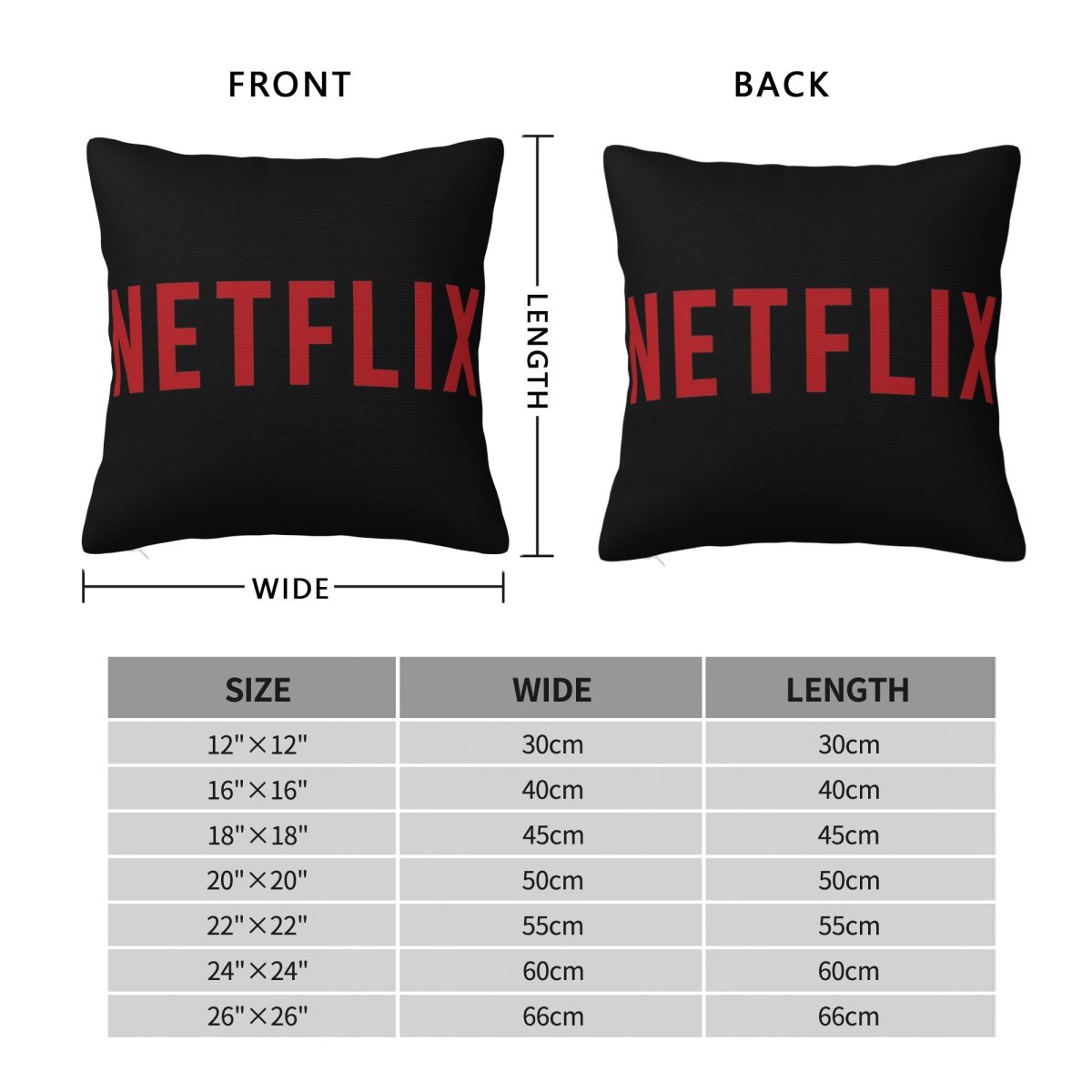 Netflix Logo Square Pillowcase - đánh giá và giá Home Decor Netflix